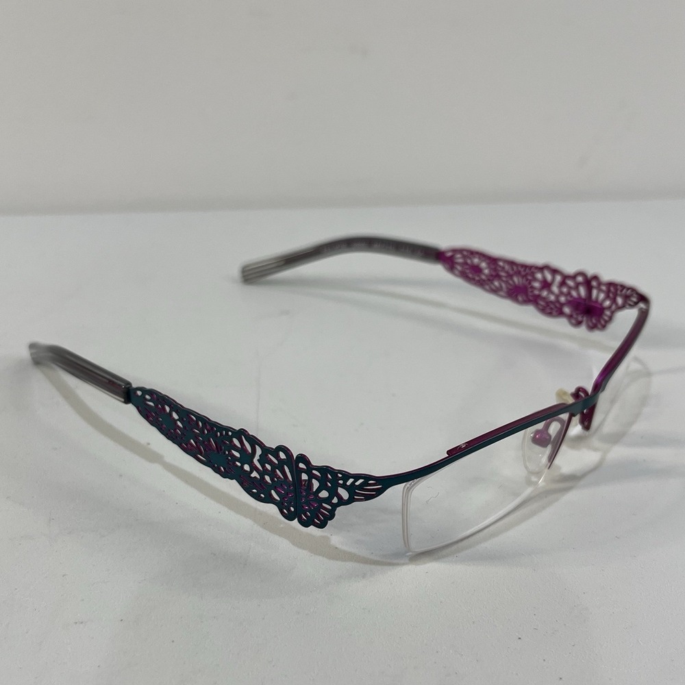 JF Rey Felicia Womens Eyeglass Frame 2685 Floral Metal Plastic 46 15 115 New - Picture 2 of 6